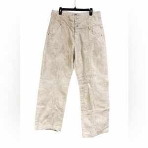 Zara Chic & Rare Beige Distressed Women's Jeans Size 16